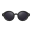 Rundsonnenbrille [Schwarz]
