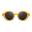 Rundsonnenbrille [Gelb]