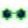 Blumensonnenbrille [Grün]