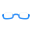 Halbrandbrille [Blau]