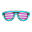 Neonbrille [Hellblau-pink]