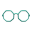 Achteckbrille [Grün]