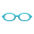 Eiformbrille [Blau]