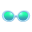 Retro-Sonnenbrille [Blau]