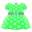 Tupfen-Kleid [Grün]