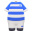 Rugby-Outfit [Blau-weiß]