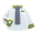 Bürohemd [Blau gestreifte Krawatte]