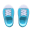 Paar Kappenturnschuhe [Hellblau]
