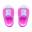 Paar Kappenturnschuhe [Rosa]