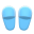 Paar Filzpantoffeln [Blau]