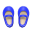 Paar Riemchenschuhe [Blau]
