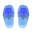 Paar Blümchensandalen [Blau]