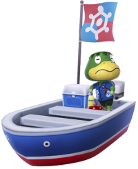 Käpten in seinem Boot