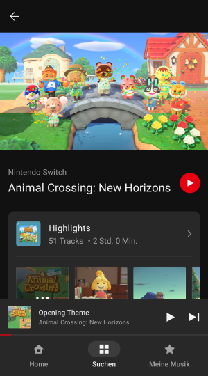 Nintendo Music Screenshot: "Animal Crossing: New Horizons"