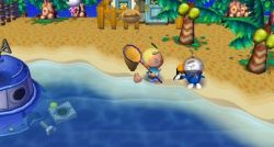 Gulliver und sein Ufo am Strand