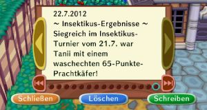 Ergebnisse am schwarzen Brett