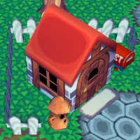 Außenansicht: Haus mit rotem Dach