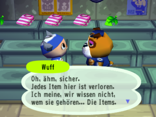 Innenansicht der Polizeiwache mit Wuff