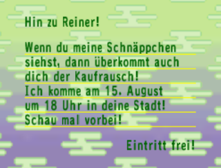 Reiners Ankündigungsbrief