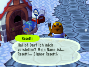 Resettis Auftritt