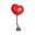 Herzballon (rot)