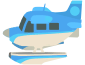 Blaues Flugzeug-Ladesymbol