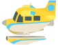 Gelbes Flugzeug-Ladesymbol