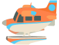 Oranges Flugzeug-Ladesymbol