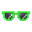 Pixelbrille [Grün]