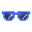 Pixelbrille [Blau]