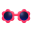 Blumensonnenbrille [Rot]