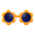 Blumensonnenbrille [Orange]