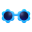 Blumensonnenbrille [Blau]
