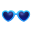Herzchenbrille [Blau]
