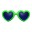 Herzchenbrille [Grün]