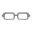 Rechteckbrille [Grau]