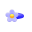 Blumenhaarspange [Blau]