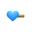 Herzhaarnadel [Blau]