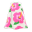 Hibiskus-Strandkleid [Rosa]