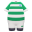 Rugby-Outfit [Grün-weiß]