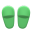 Paar Filzpantoffeln [Grün]