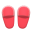 Paar Filzpantoffeln [Rot]