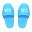 Paar Badepantoffeln [Hellblau]
