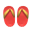 Paar Sandalen [Rot]