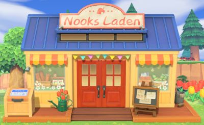 Nooks Laden Außenansicht (Frühling)