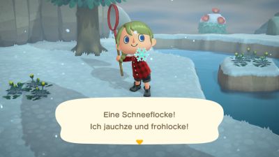 Fangspruch: "Eine Schneeflocke! Ich jauchze und frohlocke!"