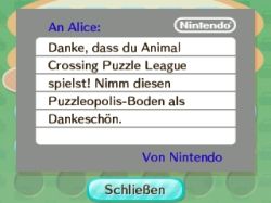 Brief von Nintendo