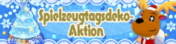 Spielzeugtagsdeko-Aktion