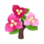 Rosa-Drillingblumen