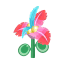 Rosa-Federlilien